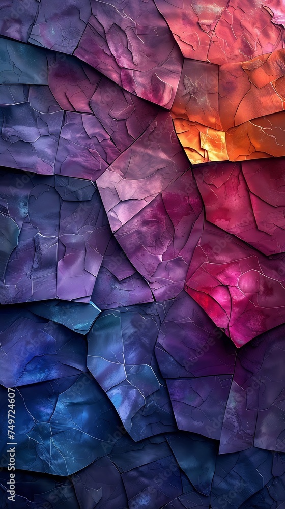 Poster generative ai : purple pattern geometry marble stone texture