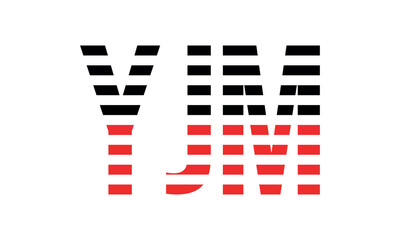 YJM three initial letter iconic line negative space minimal logo design vector template. monogram, abstract, wordmark, business, typography, minimalist, brand, company, flat, modern, unique, simple