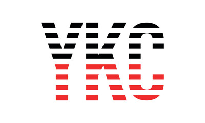 YKC three initial letter iconic line negative space minimal logo design vector template. monogram, abstract, wordmark, business, typography, minimalist, brand, company, flat, modern, unique, simple