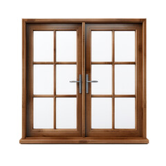 Wooden window Isolated on transparent background