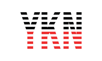 YKN three initial letter iconic line negative space minimal logo design vector template. monogram, abstract, wordmark, business, typography, minimalist, brand, company, flat, modern, unique, simple