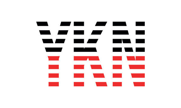 YKN three initial letter iconic line negative space minimal logo design vector template. monogram, abstract, wordmark, business, typography, minimalist, brand, company, flat, modern, unique, simple