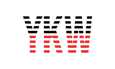 YKW three initial letter iconic line negative space minimal logo design vector template. monogram, abstract, wordmark, business, typography, minimalist, brand, company, flat, modern, unique, simple