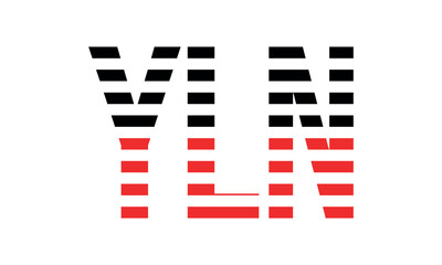 YLN three initial letter iconic line negative space minimal logo design vector template. monogram, abstract, wordmark, business, typography, minimalist, brand, company, flat, modern, unique, simple