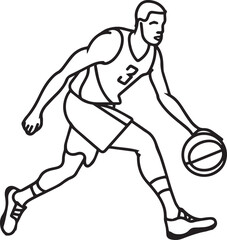 Fototapeta na wymiar Vector illustration of a basketball player