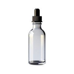 A blank glass dropper bottle isolated on transparent background, png