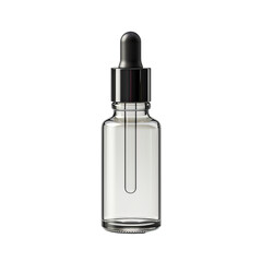 A blank glass dropper bottle isolated on transparent background, png