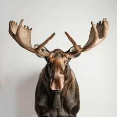 Photo sur Plexiglas Denali moose isolated on white background