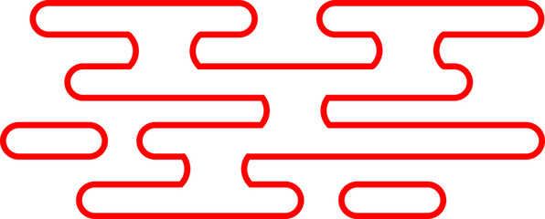 Chinese Clouds Outline