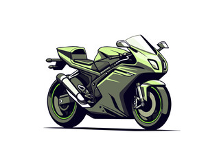 Obraz na płótnie Canvas motorcycle on white background