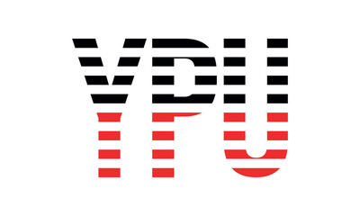 YPU three initial letter iconic line negative space minimal logo design vector template. monogram, abstract, wordmark, business, typography, minimalist, brand, company, flat, modern, unique, simple