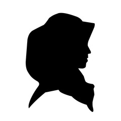 silhouette muslim woman