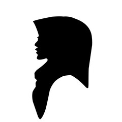 silhouette muslim woman