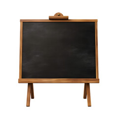 Blackboard with wooden frame on png background