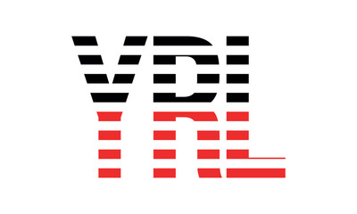 YRL three initial letter iconic line negative space minimal logo design vector template. monogram, abstract, wordmark, business, typography, minimalist, brand, company, flat, modern, unique, simple