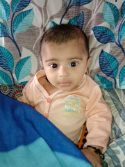 Cute indian baby boy face	