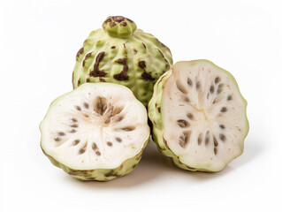 Cherimoya isolated on a white background