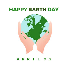 Earth Day Celebrated every year of April 22, Vector banner, flyer, poster and social medial template design.
