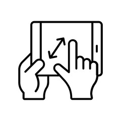 hand icon. outline icon