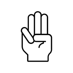 hand icon. outline icon