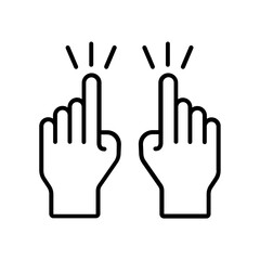hand icon. outline icon
