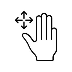 hand icon. outline icon