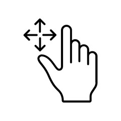 hand icon. outline icon