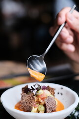 ceviche in a Hong Kong dine dining restaurant, peru, sashimi, PERUVIAN cuisine