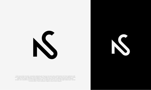 NS initial letter logo vector design