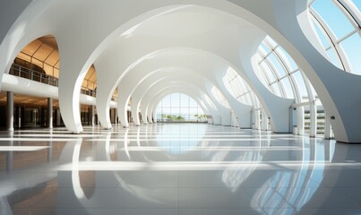 a convention center or exhibition hall - obrazy, fototapety, plakaty