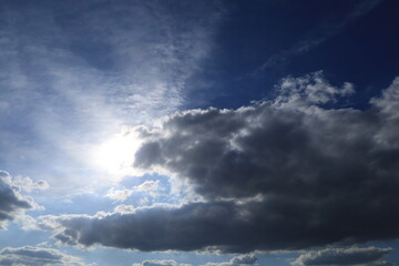 夏の青空と雲