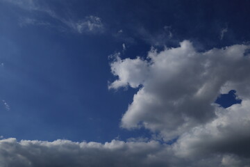 夏の青空と雲