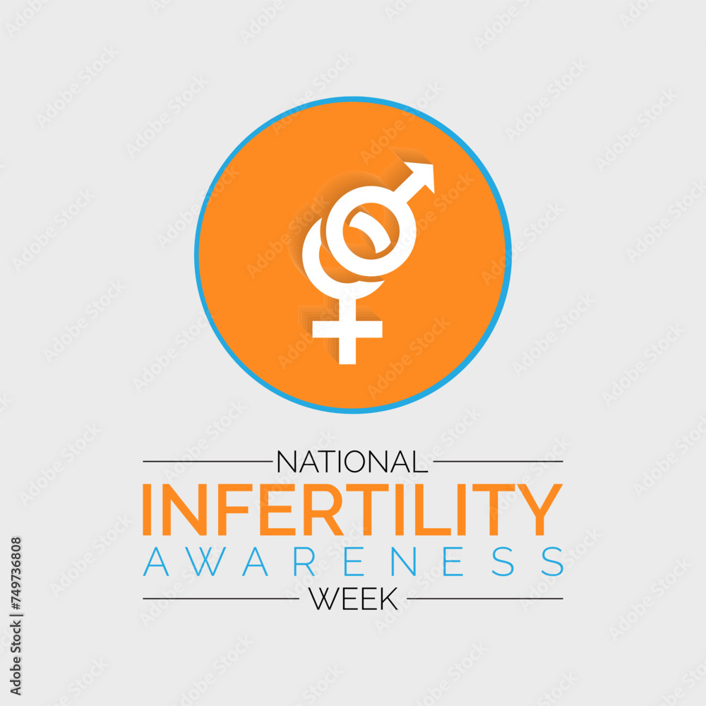 Wall mural National Infertility Awareness Week Observed every year of April 21th-27th, Vector banner, flyer, poster and social medial template design.