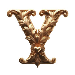 Isolated 3D Letter on a Clear PNG Canvas Generative AI