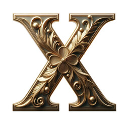 Isolated 3D Letter on a Clear PNG Canvas Generative AI