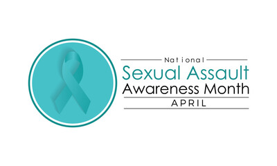 National Sexual Assault Awareness Month Observed every year of April, Vector banner, flyer, poster and social medial template design.