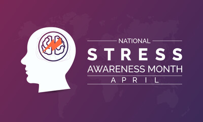 National Stress Awareness Day Observed every year of April 16 and November 6, Vector banner, flyer, poster and social medial template design.