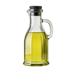 A blank glass olive oil dispenser bottle isolated on transparent background, png