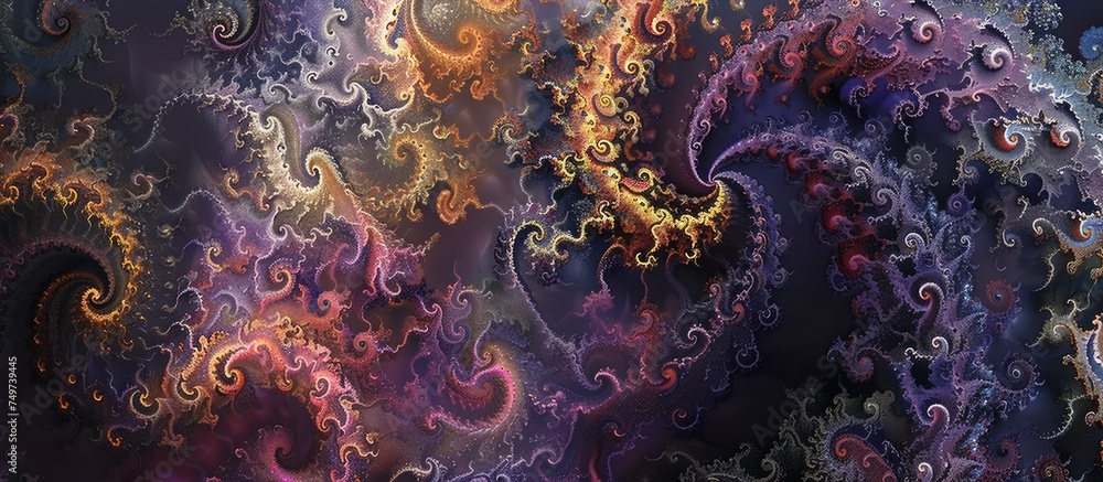 Aufkleber a dynamic abstract painting featuring a multitude of colors and shapes meticulously arranged in a vi