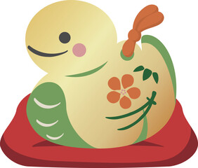 年賀状　年賀2025　土鈴　巳年　巳　蛇　へび年　お正月　かわいい　シンプル　イラスト素材