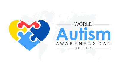 National Autism Awareness Month Observed every year of April, Vector banner, flyer, poster and social medial template design.