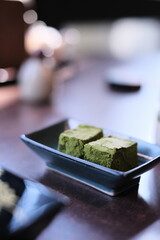 Japanese sweets, Warabi Mochi with Green tea
Japanese dessert in Japan Warabimochi Matcha