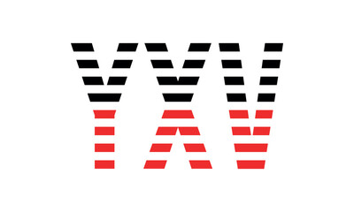 YXV three initial letter iconic line negative space minimal logo design vector template. monogram, abstract, wordmark, business, typography, minimalist, brand, company, flat, modern, unique, simple