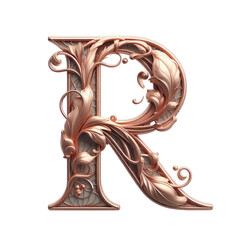 Isolated 3D Letter on a Clear PNG Canvas Generative AI