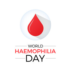 Fototapeta premium World Hemophilia Day Observed every year of April 17, Vector banner, flyer, poster and social medial template design.