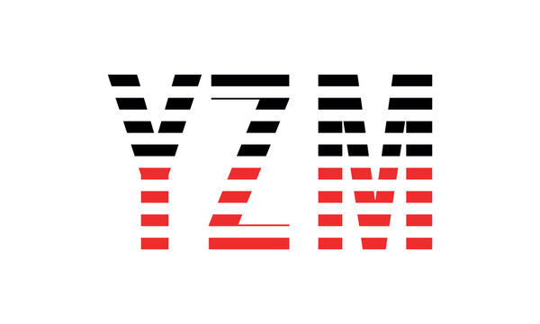 YZM three initial letter iconic line negative space minimal logo design vector template. monogram, abstract, wordmark, business, typography, minimalist, brand, company, flat, modern, unique, simple