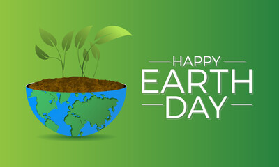 Earth Day Celebrated every year of April 22, Vector banner, flyer, poster and social medial template design.