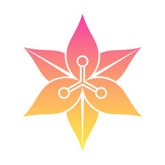 Balloon Flower Flat Gradient Style