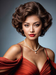 Vintage Crimson Charm: A Fiery Spirit in a Flirty Dress
Retro Radiance: Flame-Haired Rebel in a Swirling Skirt