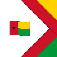 Guinea-Bissau Flag Abstract Background Design Template. Guinea-Bissau Independence Day Banner Social Media Post. Guinea-Bissau Cartoon